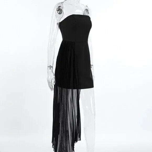 Pleated Detail Tube Mini Dress - Picture 9 of 14